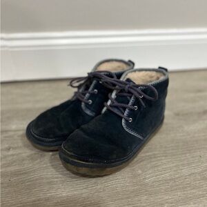 Ugg Neumel Suede Ankle Boots Lace-Up Winter Navy Blue Women’s Size 7